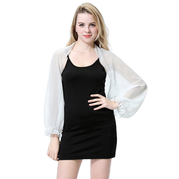 Bolero de Manga Larga Colcomx para Mujer Blanco