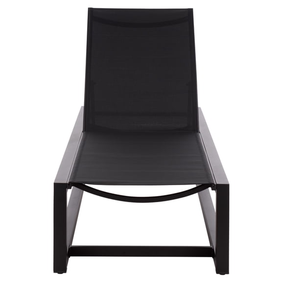 Safavieh Jordan Aluminum Outdoor Lounge Chairs, Black