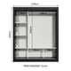 thumbnail image 4 of Ropero Closet Madesa Mônaco 3 Puertas Corredizas Negro 10, 4 of 5