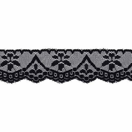 Wrights Flat Heartdrop Lace, 1-5/8" x 12 yds, Black