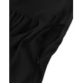 thumbnail image 6 of DPOIS Big Girls Junior V Neck Chiffon Long Party Wedding Prom Romper Gown Flower Girls Dress Black 4, 6 of 7