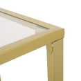 thumbnail image 5 of Mohar Metal Glass Top C-Shaped Side Table, Gold, 5 of 9