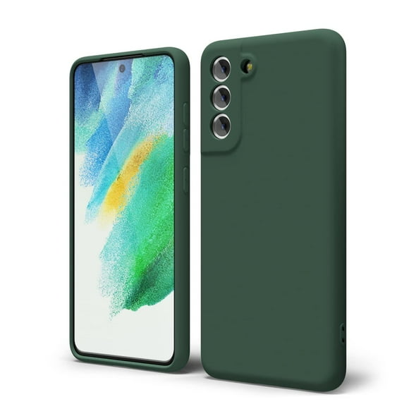 Oakxco - Funda de silicona líquida para Samsung Galaxy S21 FE 5G, bonita funda delgada de goma suave