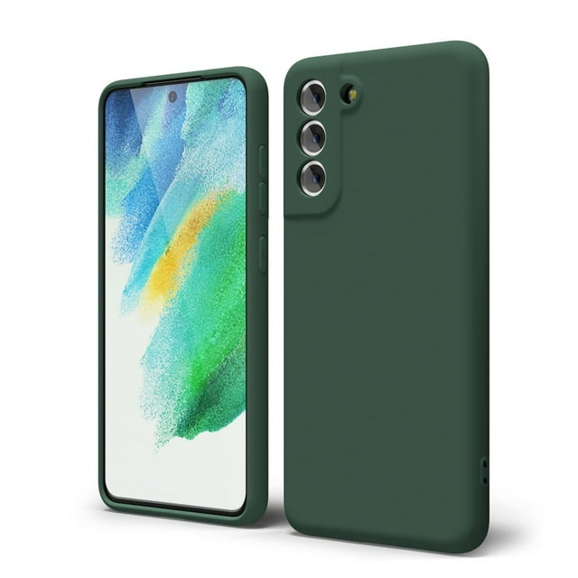 Oakxco - Funda de silicona líquida para Samsung Galaxy S21 FE 5G, bonita funda delgada de goma suave