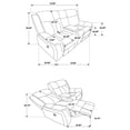 thumbnail image 6 of Lawrence Upholstered Padded Arm Reclining Loveseat Charcoal, 6 of 6