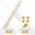 thumbnail image 3 of Uxcell 3 Sets Brass Fully Threaded Rod, M3x0.5mm Pitch Right Hand Threads Studs with Solid Brass Hex Nuts, 250mm/10" Long Threaded Screw Rods Fasteners for Anchors Bolts Hangers Clamps, 3 of 7