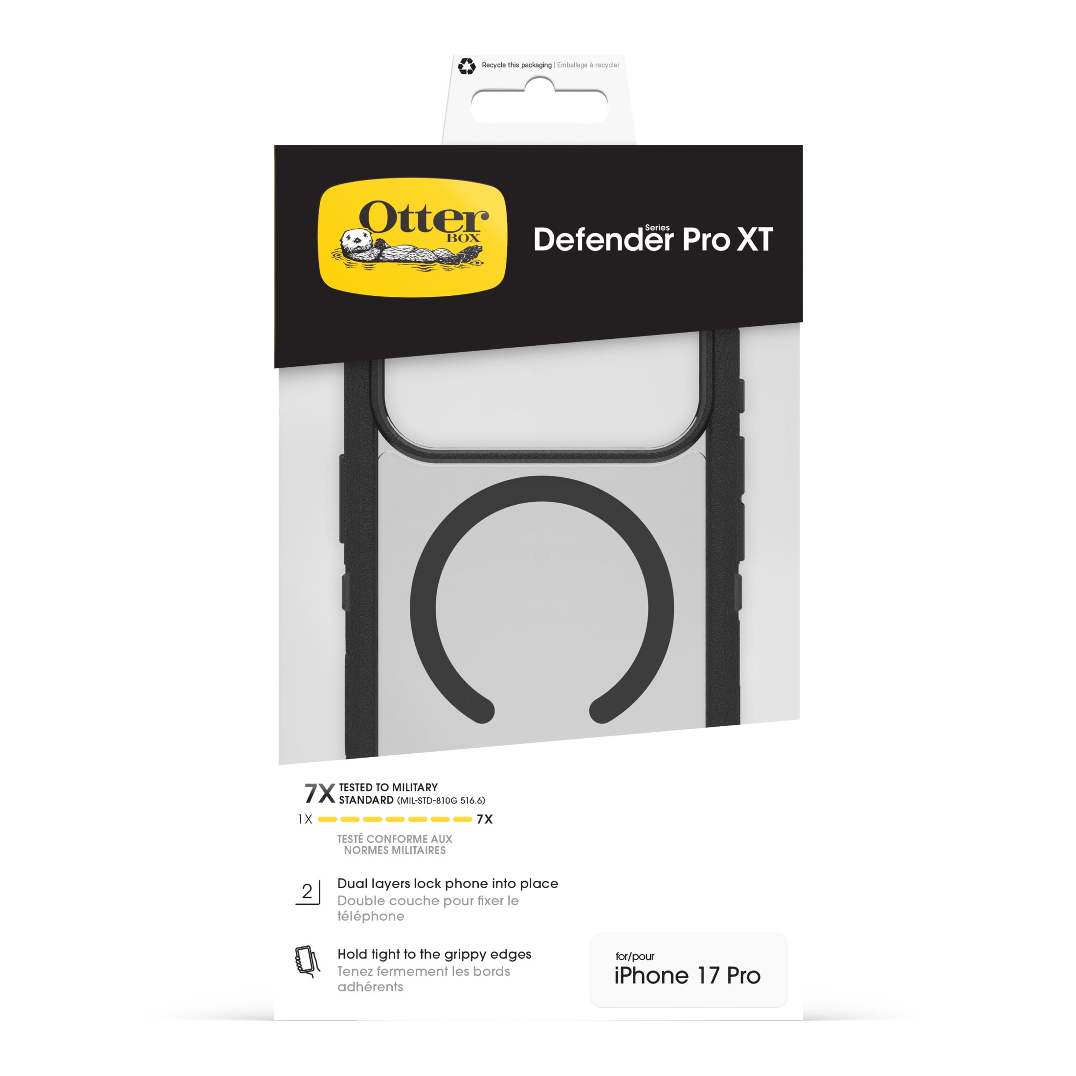 OtterBox Defender Series Pro XT Case with MagSafe and Camera Control for Apple iPhone 17 Pro - Black