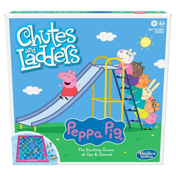 Chutes and Ladders: Peppa Pig Edition Kids Board Game, Preschool Board Games for 2-4 Players