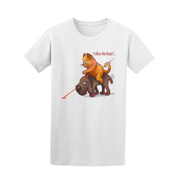 Follow To The Laser T-Shirt Men -Image by Shutterstock, Male 3X-Large