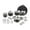 36pcs, variant on Stainless Steel Plates and Bowls Camping Cutlery Set Dishes Tableware with Carrying Bag Camping Utensils for Barbecue Travel 36pcs