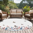 thumbnail image 4 of Round Rug 5Ft Washable Non-Slip, Spring Floral Butterfly Circle Area Rugs for Living Room Bedroom, Farmhouse Flowers Botanical Indoor Floor Mats Carpet Runner for Home Decor Aesthetic, 4 of 8