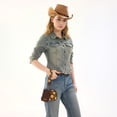 thumbnail image 6 of Wrangler KeyChain Wristlet Wallets for Women Sunflower Floral Dual Pouch Wristlet Western Credit Card Holder Wallet with Zipper Pocket, Coffee, 6 of 7