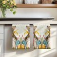 thumbnail image 7 of Easter Bunny Eggs Kitchen Towels Set of 2, Spring Tulip Daisy Flowers Leaves Pastoral Absorbent Dish Towels for Kitchen, Microfiber Hand Towel, Quick Drying Tea Towel for Cleaning Dishcloths, 7 of 7
