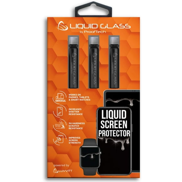 Protector de pantalla de cristal líquido ProofTech Universal, 3 botellas