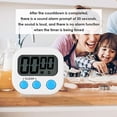 thumbnail image 5 of Temporizador de cocina digital con función de reloj digital, configuración rápida, modo personalizado, parte posterior magnética fuerte (negro) JM, 5 of 5