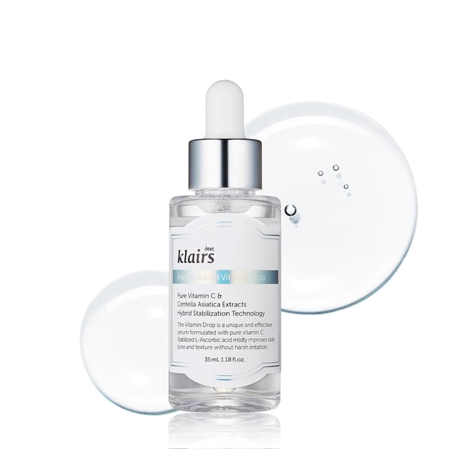 DearKlairs 3 PACK Gotas de vitamina de jugos frescos, 5% suero hipoalergénico de vitamina C pura, 35 ml | Ácido ascórbico, antioxidante para el rostro