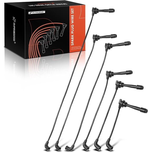 A-Premium Ignition Spark Plug Wires Set of 6 Compatible with Hyundai Sonata 1999-2005 Tiburon 2003-2008 Santa Fe & Kia Optima Magentis 2001-2006 2.5L 2.7L