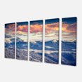 thumbnail image 2 of Winter Alpine Sunset over Hills - Large Landscape Canvas Art Print, 2 of 3