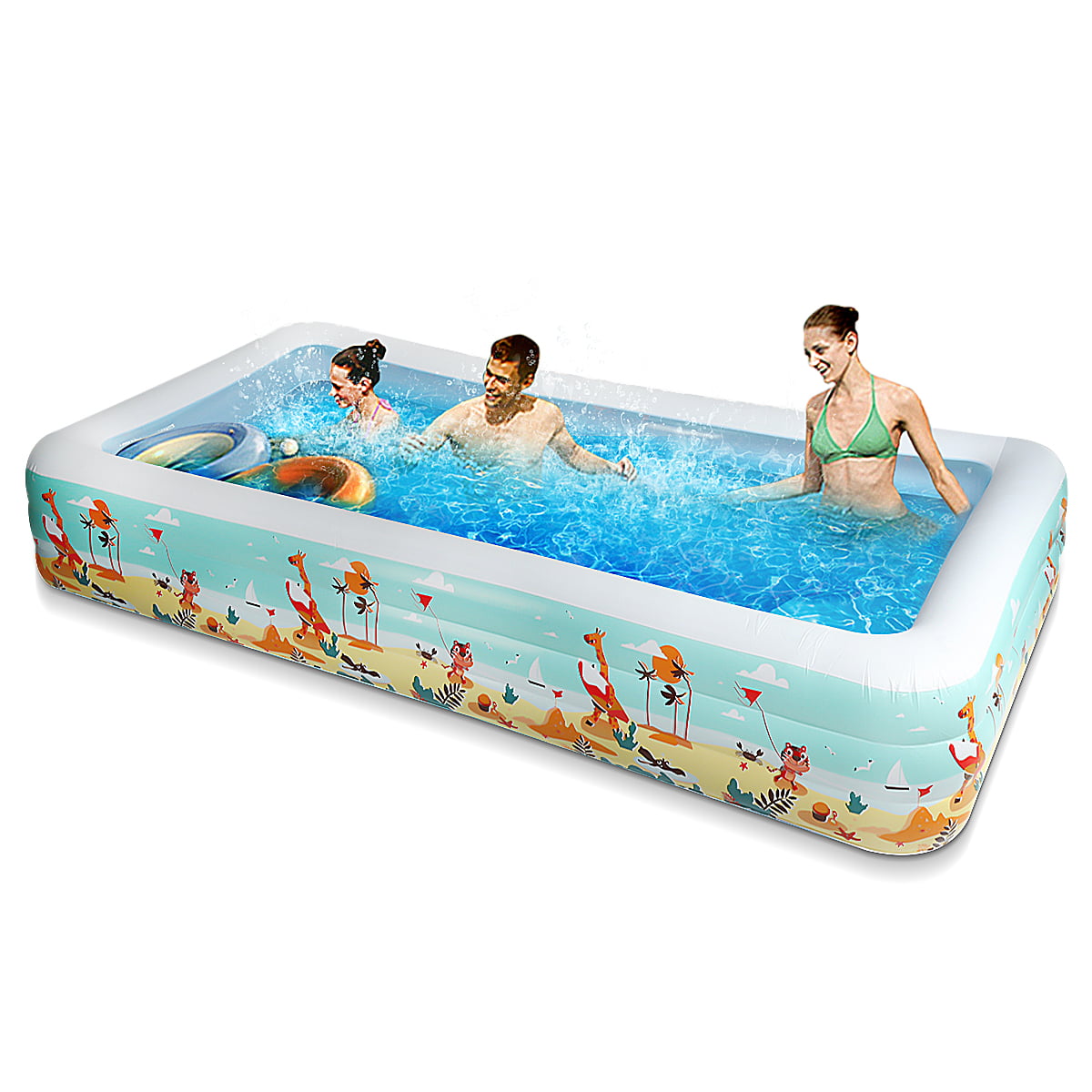 Inflatable Family Swimming Pool Outdoor Backyard Inflated Tubs For Kids Adults 