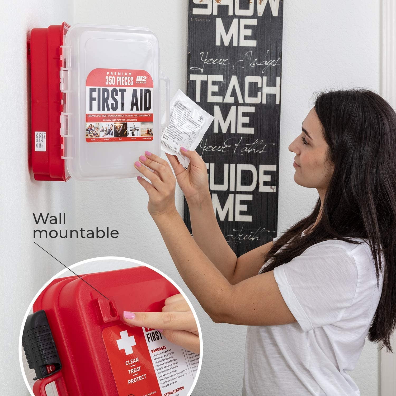Professional 350 Piece Emergency First Aid Kit | Business & Home Medical Supplies