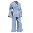 thumbnail image 4 of Pyjama Décontracté pour Femmes Ensemble de Détente Deux Pièces à Manches Longues avec Ceinture, 4 of 6