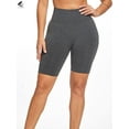thumbnail image 4 of PULLIMORE Womens High Waist Yoga Shorts Bike Shorts Tummy Control Butt Lifting Workout Leggings Shorts Running Booty Shorts (S, Gray), 4 of 9