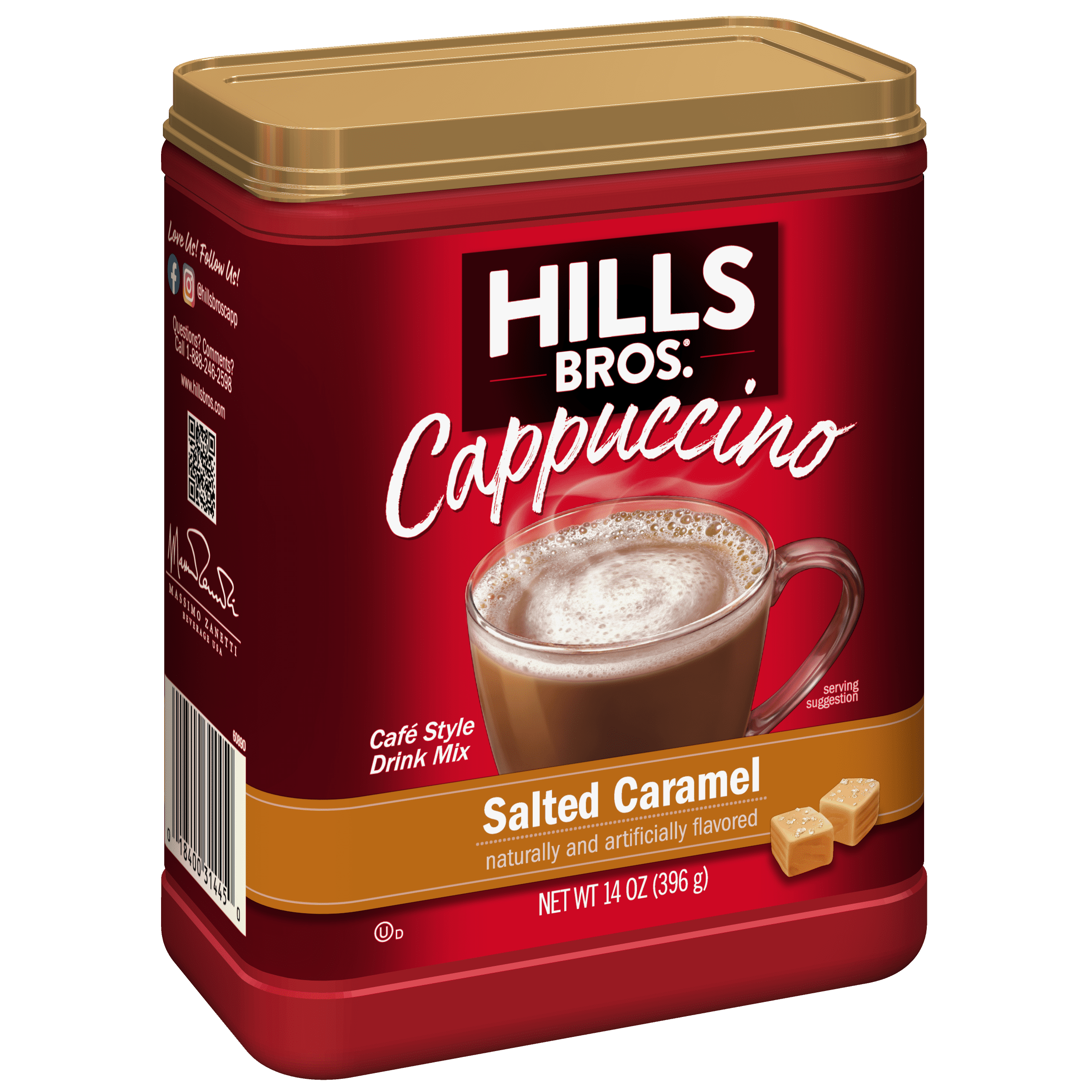 Hills Bros.® Instant Cappuccino Mix - Salted Caramel – Massimo Zanetti  Beverage (ShopMZB)