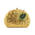 thumbnail image 3 of Handheld Women's Evening Clutch Bags Seashell Peacock Beaded Bag Banquet bag Handbags Bridal Wedding Purses,Gold, 3 of 11