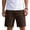 Brown, variant on Lmnyox Mens Casual Shorts Loose Plain Elastic Waist Cotton Linen Shorts Vintage Summer Beach Shorts with Pocket