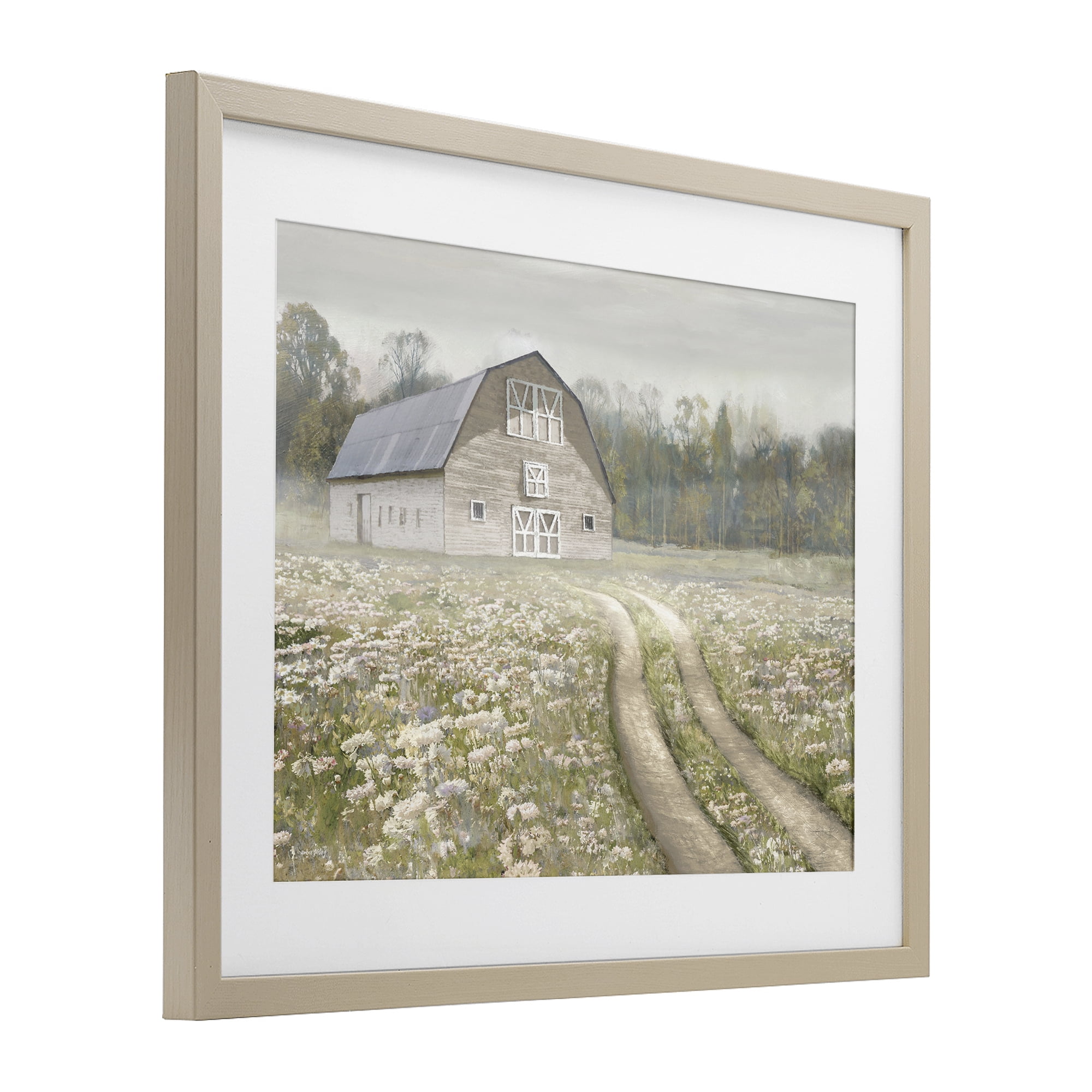 Stupell Industries Wildflower Delight Barn Birch Framed Print Under Glass, design by Amber Sterling