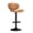 Caramel Brown, variant on VASAGLE Bar Stools Set of 2, Height Adjustable Kitchen Barstools, Swivel Bar Chairs with Back and Footrest, Quilt PU Leather Surface, Dining Room, Counter, Steel, Ink Black