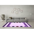 thumbnail image 3 of Ahgly Company Indoor Rectangle Solid Purple Modern Area Rugs, 2' x 5', 3 of 4