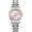 Silver-Pink, variant on Women's Crystal Accented with Solid Alloy Steel Band Watch Elegant Dress Quartz Calendar Watches for Women