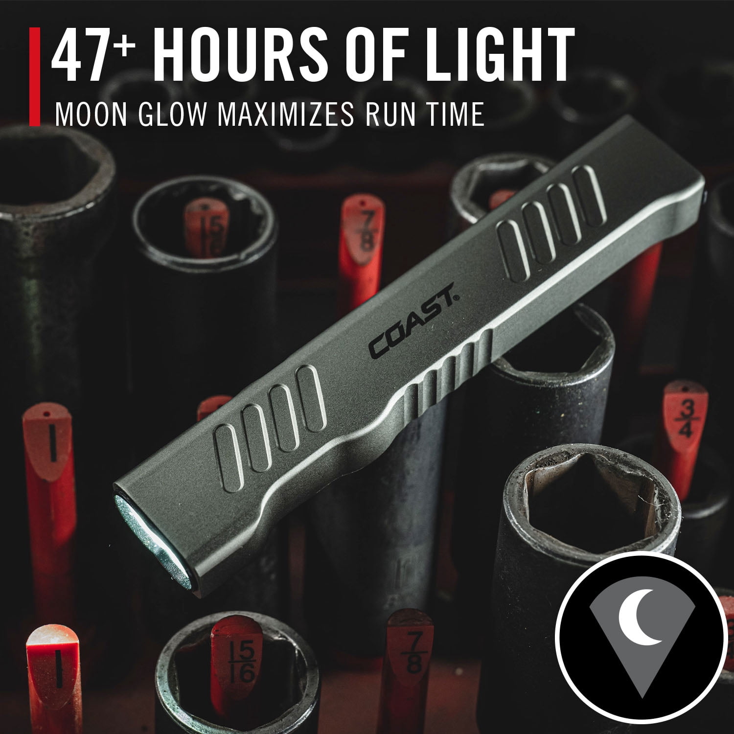 COAST SLAYER RED 1000 Lumen USB-C Rechargeable LED Flashlight