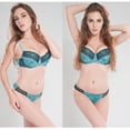 thumbnail image 4 of Conjunto de sujetador sexy con estampado de encaje, ropa interior a juego de colores, conjunto de ropa interior de talla grande, 4 of 5