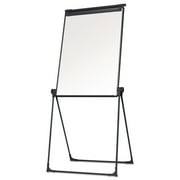 MasterVision EA14000583MV 28.5 in. x 37.5 in. Folds-to-a-Table Melamine Easel - White Surface/Black Steel Frame