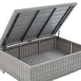 thumbnail image 3 of Modway Conway 45" Modern Rattan Outdoor Coffee Table in Light Gray, 3 of 7