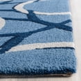 thumbnail image 3 of SAFAVIEH Four Seasons Vinal Floral Polyester Runner Rug, Blue/Ivory, 2'3" x 8', 3 of 6