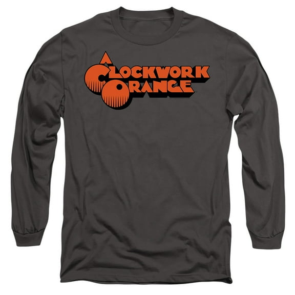 A Clockwork Orange Logo Unisex Adult Long-Sleeve T Shirt (3X-Large) Charcoal
