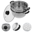 thumbnail image 4 of Stainless Steel Stock Pot Practical Household Kitchen Food Cooking Steam Pot, 4 of 9