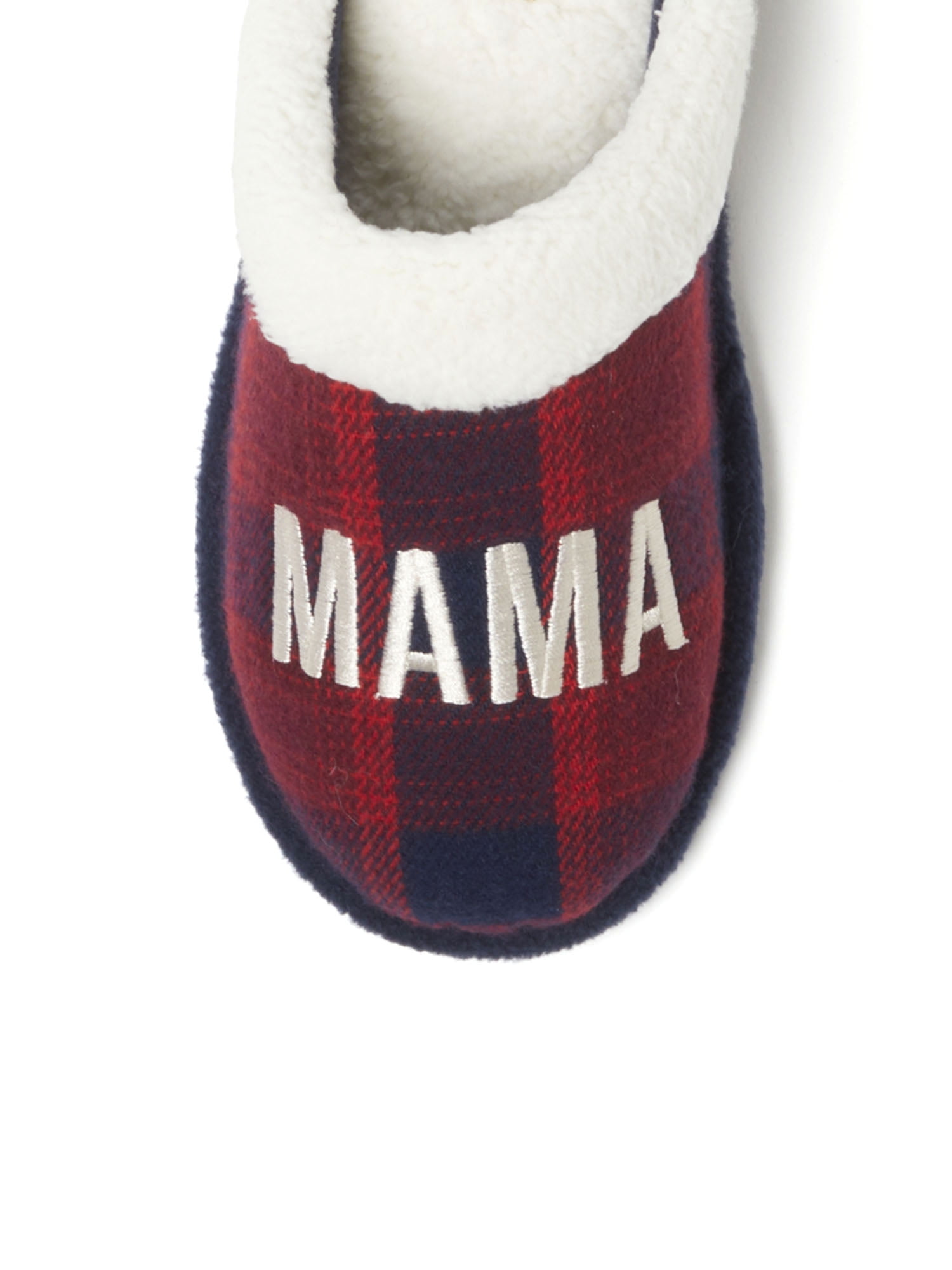 Dearfoams Cozy Comfort Women's Mama Bear Plaid Clog Slippers