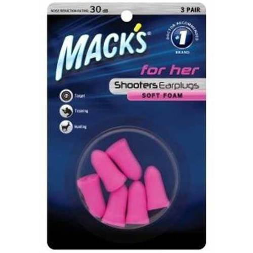 Mack's Shooters for Her Foam Earplugs, 3pk