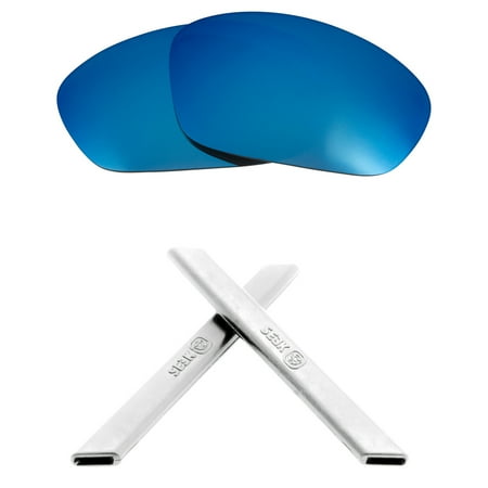 Replacement Lenses Kit Compatible with OAKLEY Straight Jacket Blue & White