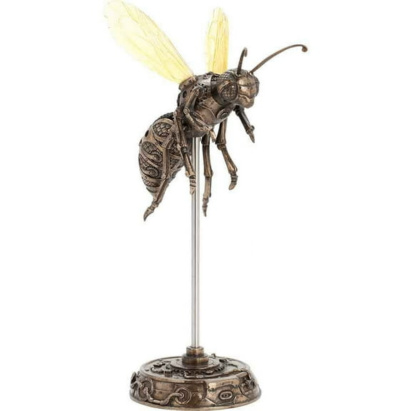 Veronese Design 10 5/8" Steampunk Hornet On Display Stand Resin Sculpture Bronze Finish Bee Statue