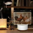 thumbnail image 6 of Hirioo Oil Painting Chicken And Duck for Rectangular Acrylic with Night Light Best Gifts for Lover Girl Mom, Valentine's Day Anniversary Birthday Wedding Present, 6 of 9