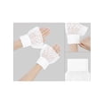 thumbnail image 3 of INSPIRE CHIC Women's Lace Fingerless Gloves Wrist Length Wedding Elegant White Ruffled Floral Gloves for Bridal Party Gloves White-1(With elasticity), 3 of 6