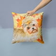 thumbnail image 2 of Morkie Fall Fabric Decorative Pillow, 2 of 4