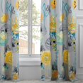 thumbnail image 2 of Global Trends Wildflower Delight Contemporary Curtain Panels, Set of 2, Gray, 63-inch Long, 2 of 5