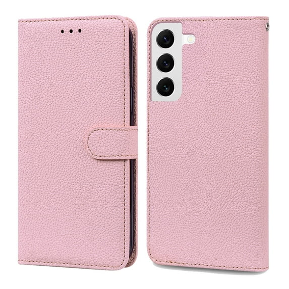 Wallet Case for Samsung Galaxy S21 with Wrist Strap Kickstand Magnetic Card Slots Phone Cover for Samsung Galaxy S21 (6.2 Inch),Pink