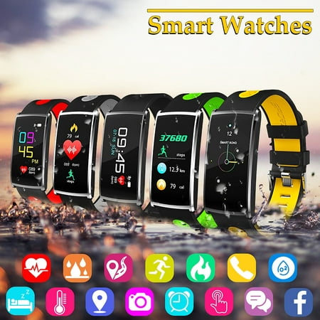 bluetooth Smart Watch, IP67 Waterproof Smart Wristband Bracelet for iPhone and Android Phones, bluetooth 4.0, OLED Display, Health Sport Fitness